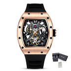 Automatic SteelSport Skeleton Watch – Men’s Mechanical with Silicone Strap