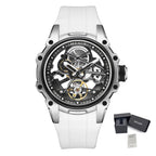 Luxury Men’s Automatic Mechanical Watch with Stainless Steel Skeleton Dial
