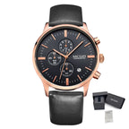 Men’s Sport Chronograph Watch with Leather Strap – Modern & Durable Design