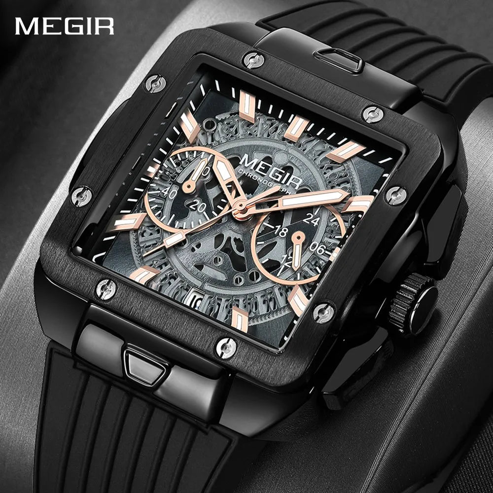 MEGIR 2228 Men’s Sport Chronograph – Silicone Strap & Hardlex Crystal
