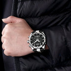 MEGIR Men’s Wrist 2076 Watch – Chronograph with Leather Strap