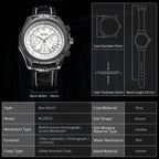 MEGIR 2067 Men’s Sport Quartz Watch with Chronograph and Leather Strap