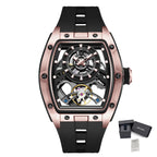 MEGIR Herren-Automatik-Sportuhr mit Hardlex-Glas und Skelett-Design