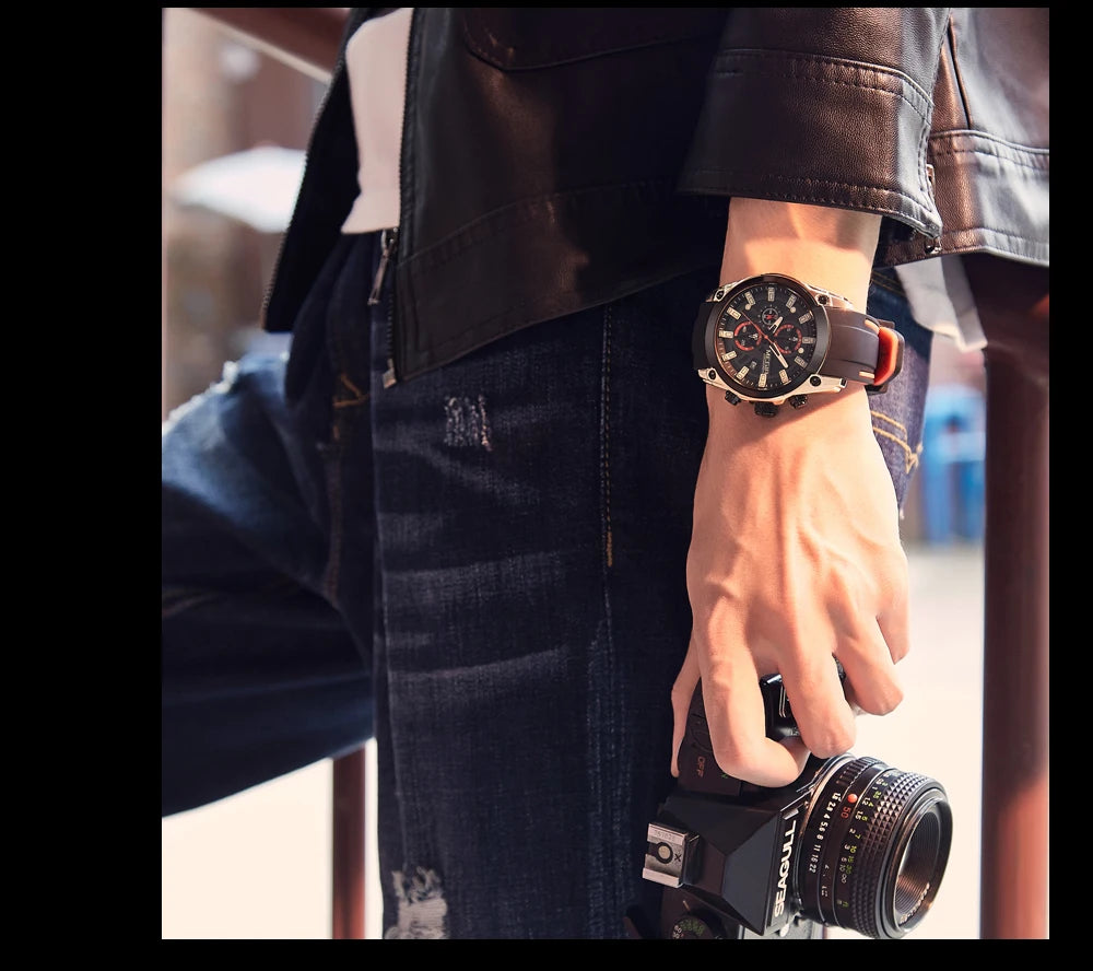 Men’s Sport Watch with Chronograph and Luminous Display – Rugged and Durable Design