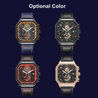 MEGIR Men’s Military Watch – Quartz Chronograph with Leather Strap