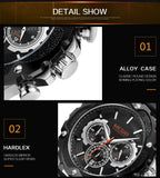 Men’s Sport 6586 Watch – Chronograph with Leather Strap