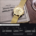 MEGIR Men’s Quartz Waterproof Watch with Chronograph and Night Light