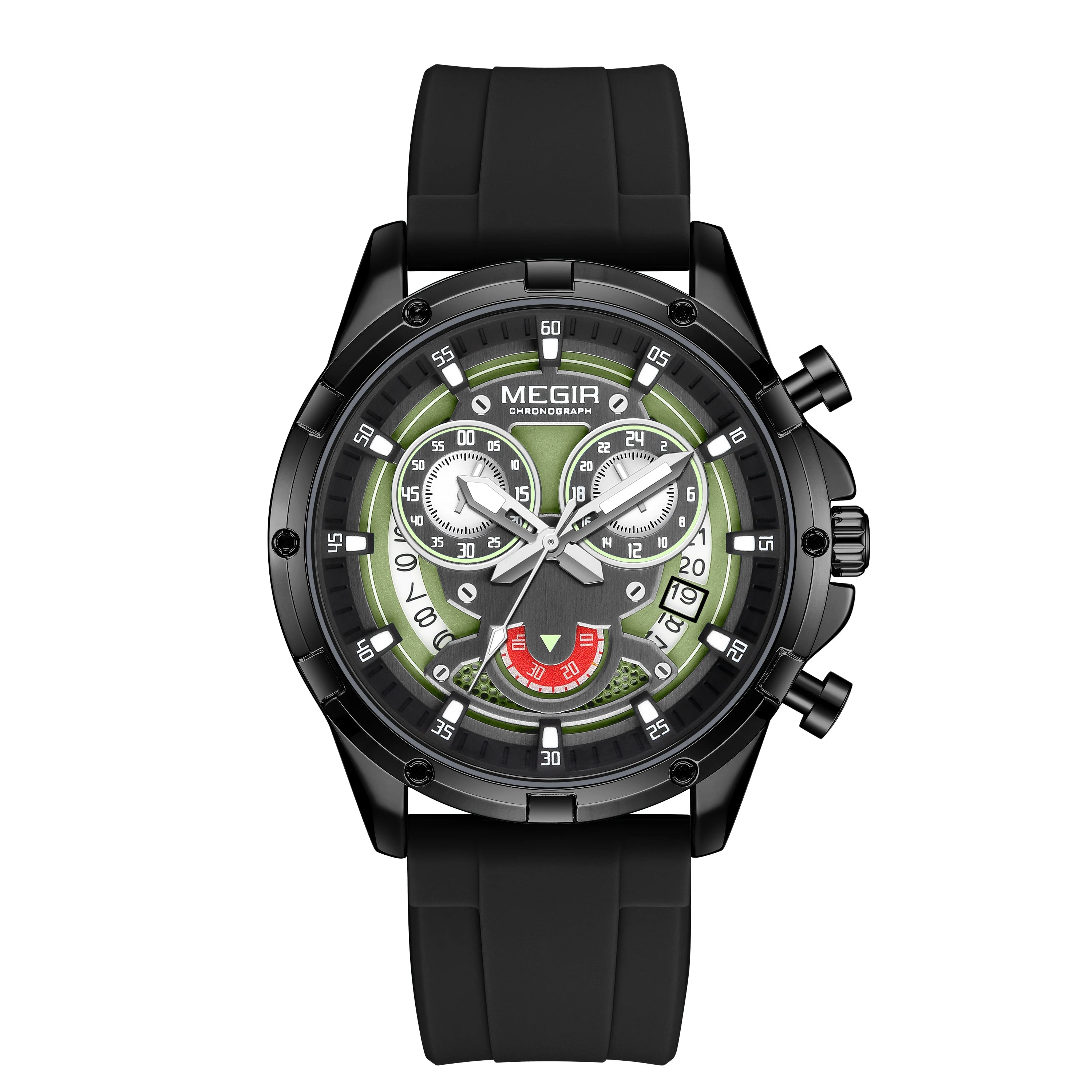 Megir AquaGlow – Men's Chronograph Watch in Silicone