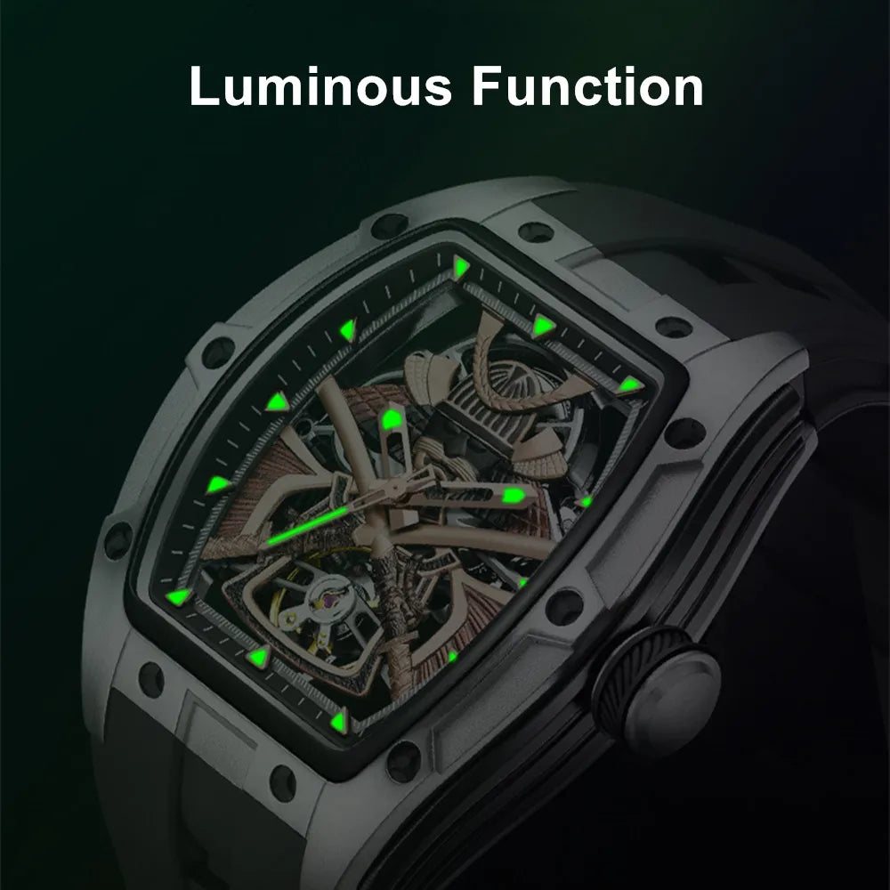 Relógio AutoSkeleton Edge para Homem – Movimento Mecânico e Design Aberto