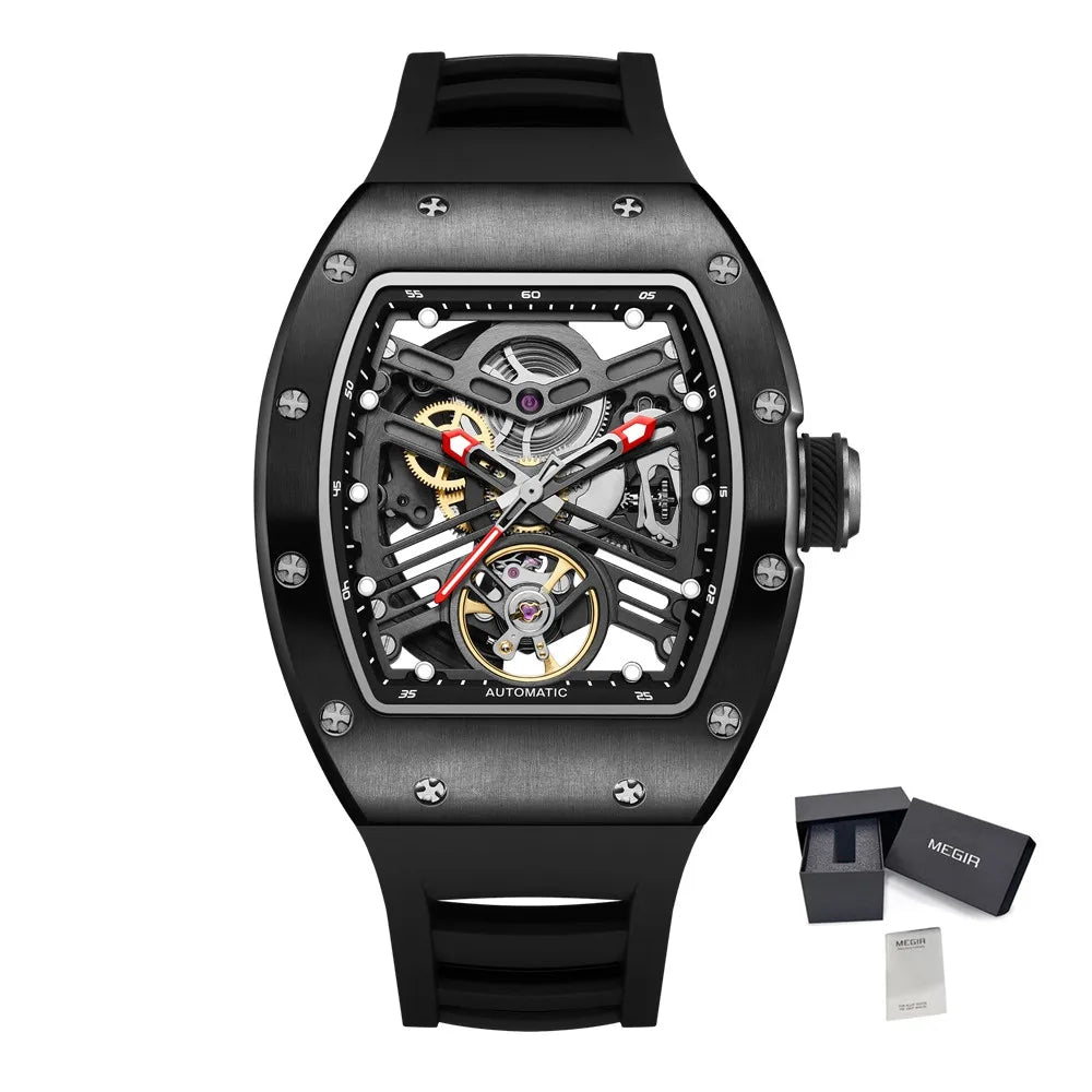 MEGIR 9190-13 Men’s Mechanical Watch 42mm with Silicone Strap