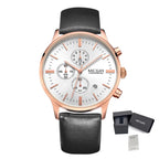 Men’s Sport Chronograph Watch with Leather Strap – Modern & Durable Design