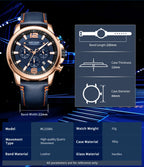 MEGIR – Men’s Luxury Casual Watch with Chronograph & Luminous Display