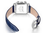 Megir Men's Watch – Rectangular Case Chronograph with Leather Strap