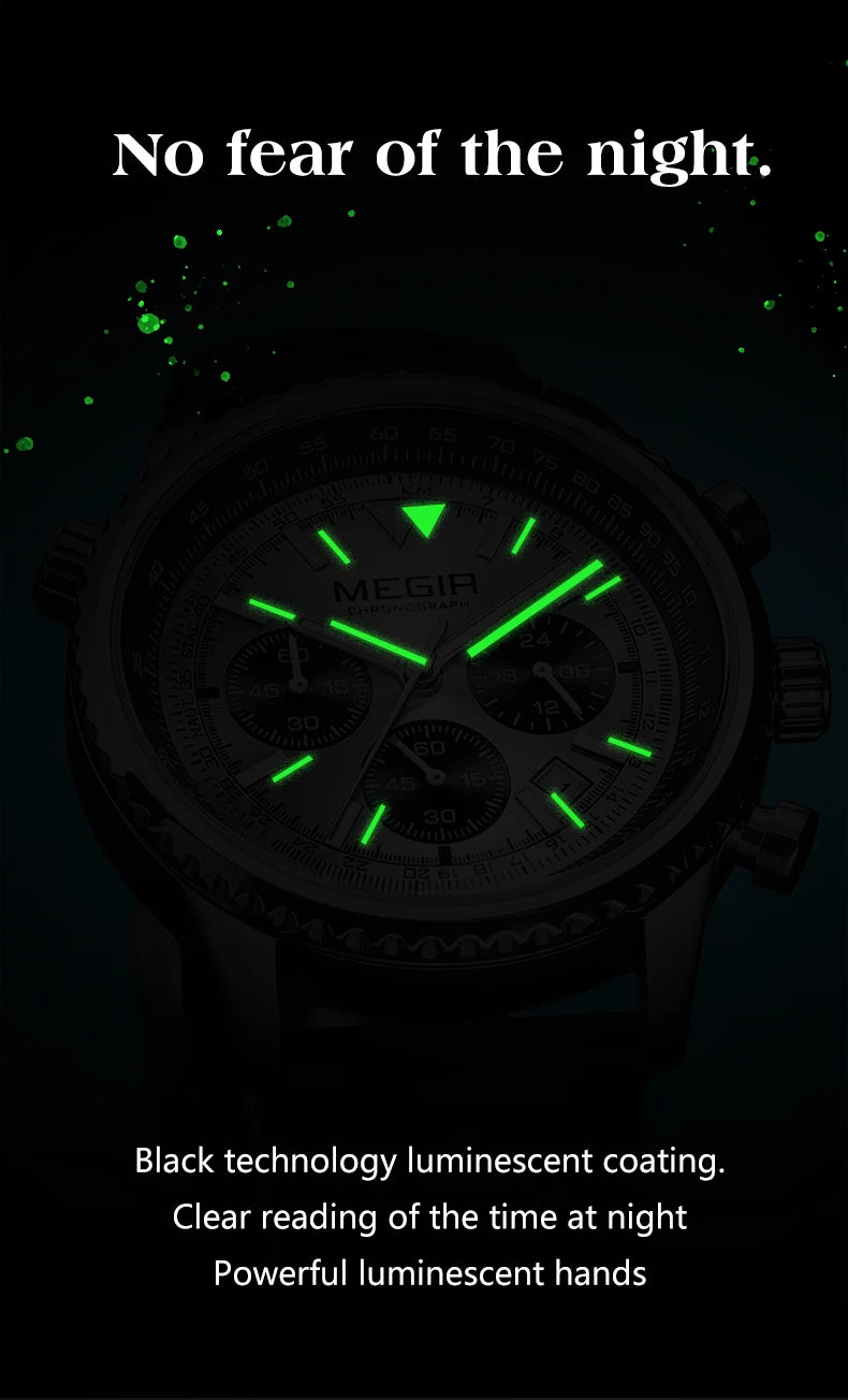 MEGIR – Men’s Military 2276 Watch with Silicone Strap and Chronograph