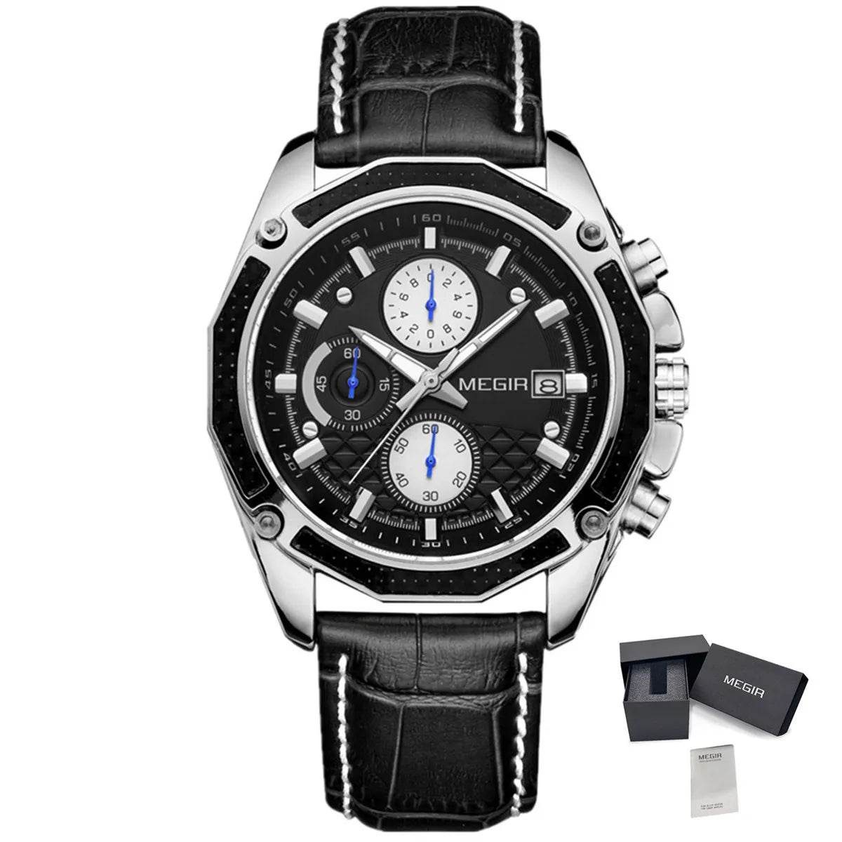 Megir SportLeather Chrono – Men's Waterproof Watch