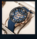MEGIR – Men’s Military 2222 Quartz Watch with Chronograph and Silicone Strap