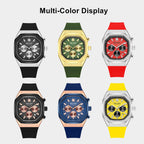 MEGIR 2215 Men’s Sport Watch with Chronograph, Silicone Strap & Analog-Digital Display