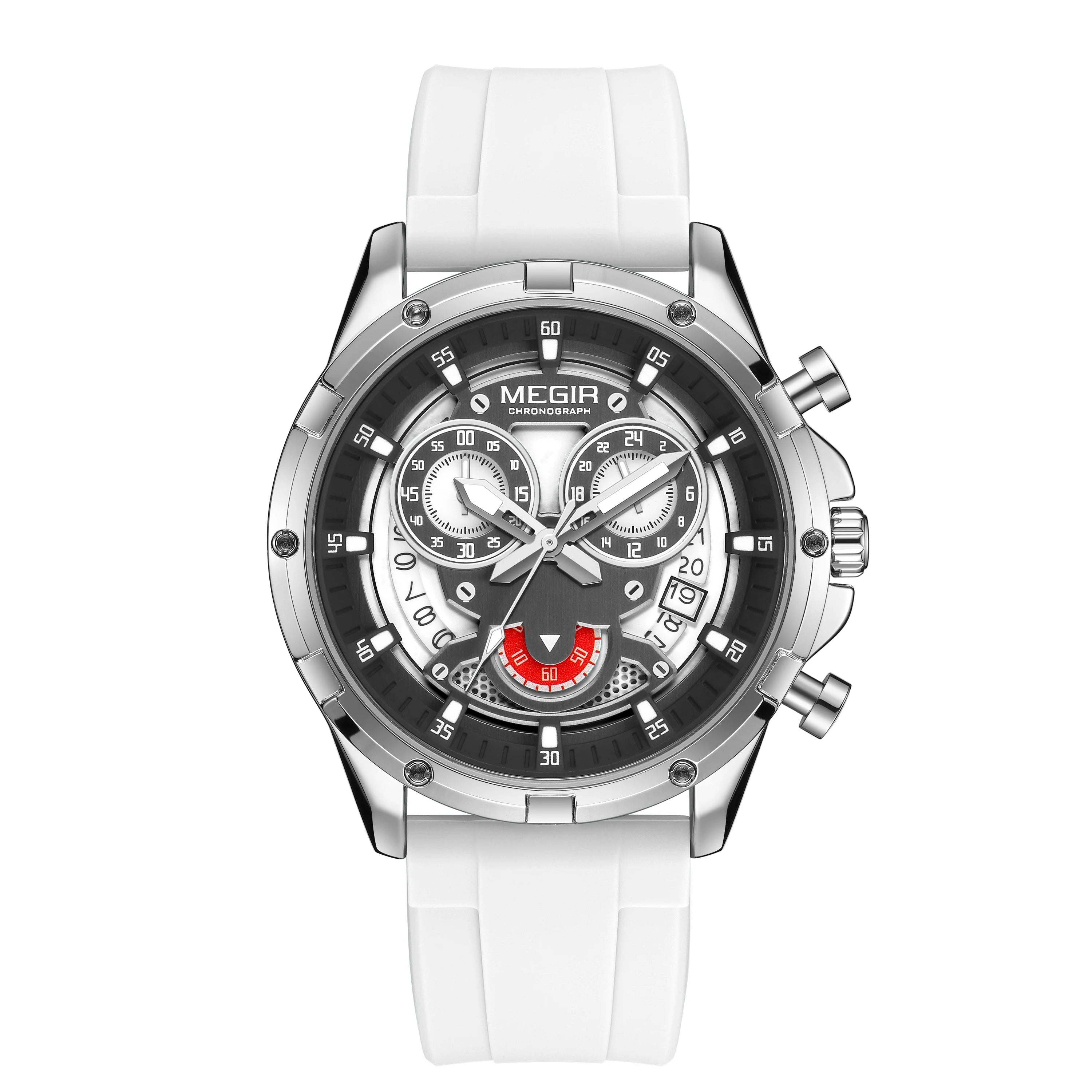 Megir AquaGlow – Men's Chronograph Watch in Silicone