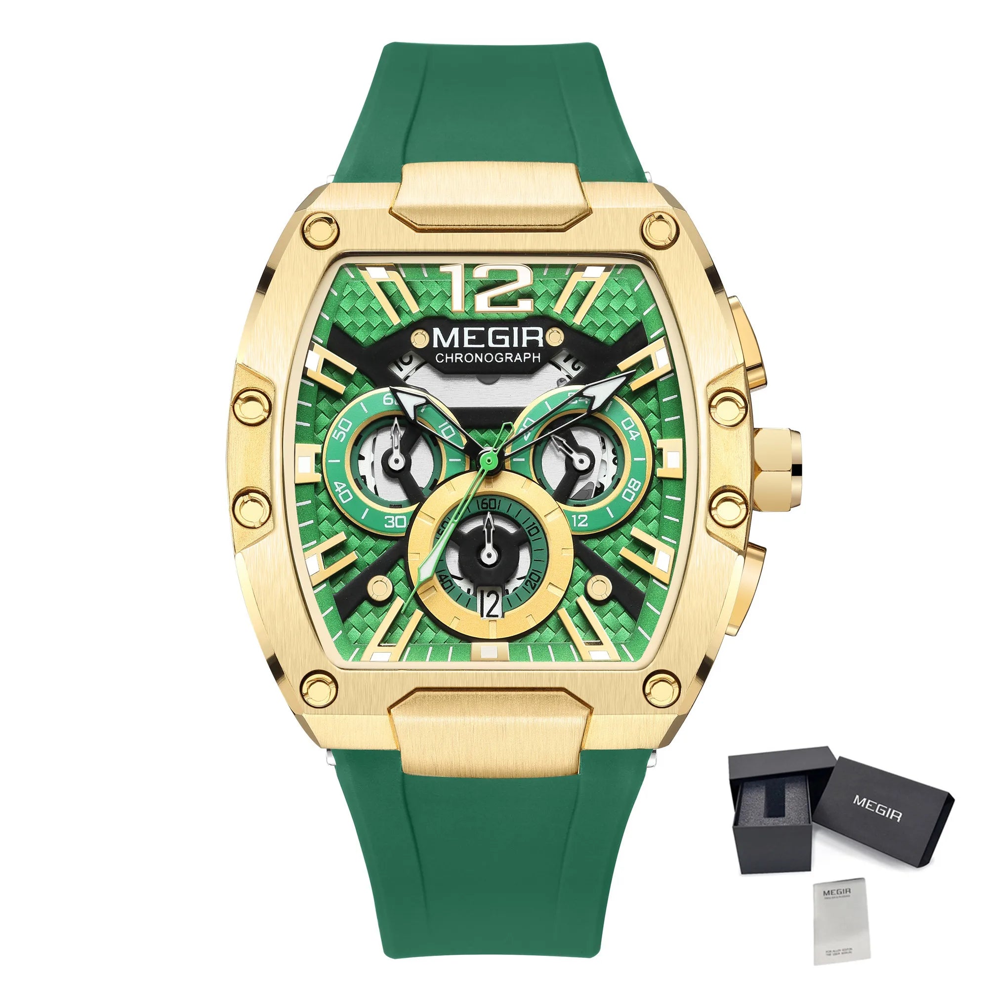 MEGIR Men’s Watch – Waterproof Sport Chronograph with Large Dial