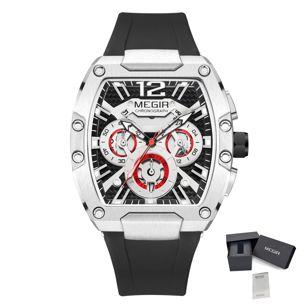 MEGIR Men’s Watch – Waterproof Sport Chronograph with Large Dial