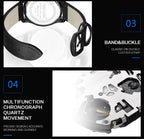 MEGIR Men’s Watch – Waterproof Sport Chronograph with Leather Strap