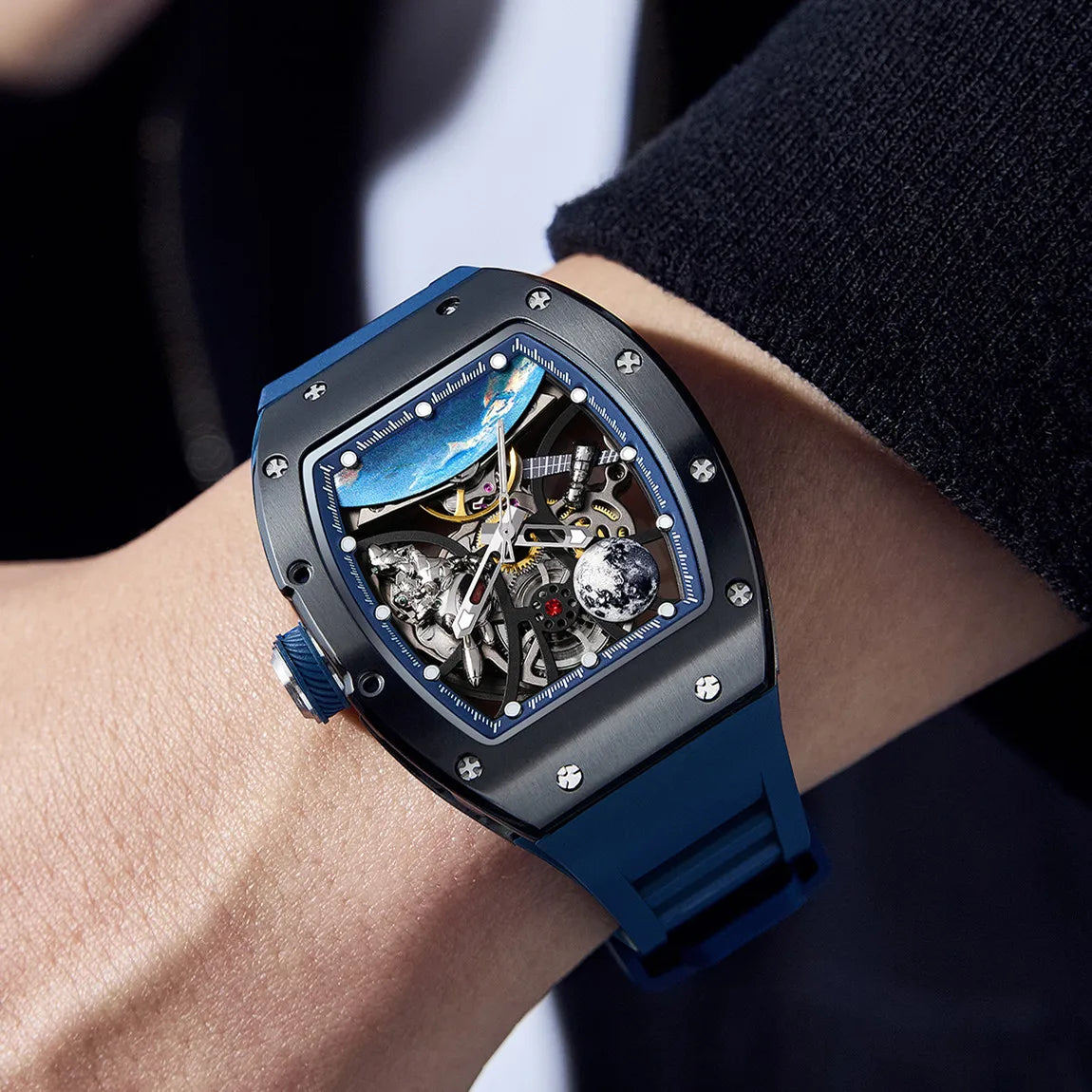 Megir 9190 Men’s Automatic Sport Watch – Premium Skeleton Design in Stainless Steel