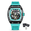 Automatic SteelSport Skeleton Watch – Men’s Mechanical with Silicone Strap