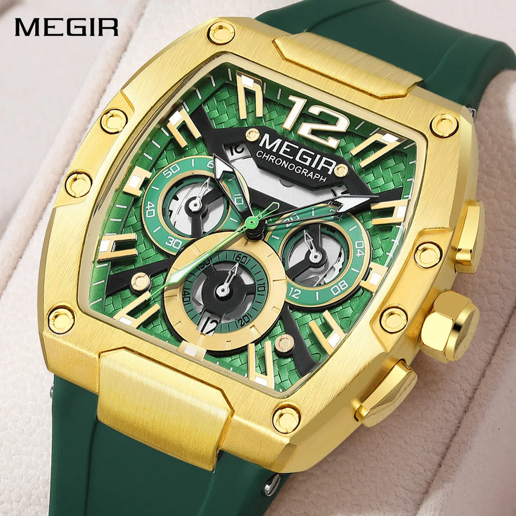 MEGIR Men’s Watch – Waterproof Sport Chronograph with Large Dial