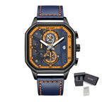 MEGIR Men’s Military Watch – Quartz Chronograph with Leather Strap