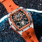 MEGIR Herren-Automatik-Sportuhr mit Hardlex-Glas und Skelett-Design