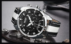 MEGIR Men’s Wrist 2076 Watch – Chronograph with Leather Strap