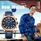 MEGIR – Men’s Luxury Casual Watch with Chronograph & Luminous Display