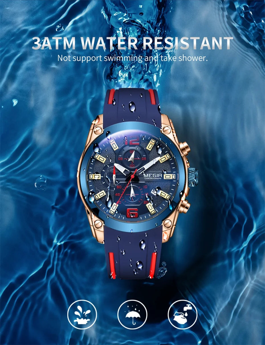 Megir Sport 2063 – Men’s Silicone Chronograph