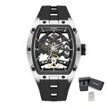MEGIR 2242 Men’s Automatic Watch with Skeleton Design and Silicone Strap