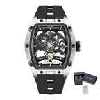 MEGIR 2242 Men’s Automatic Watch with Skeleton Design and Silicone Strap