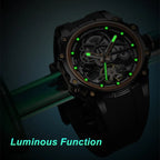 Luxury Men’s Automatic Mechanical Watch with Stainless Steel Skeleton Dial