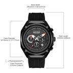 Men’s Military 8138 Watch – Chronograph with Silicone Strap