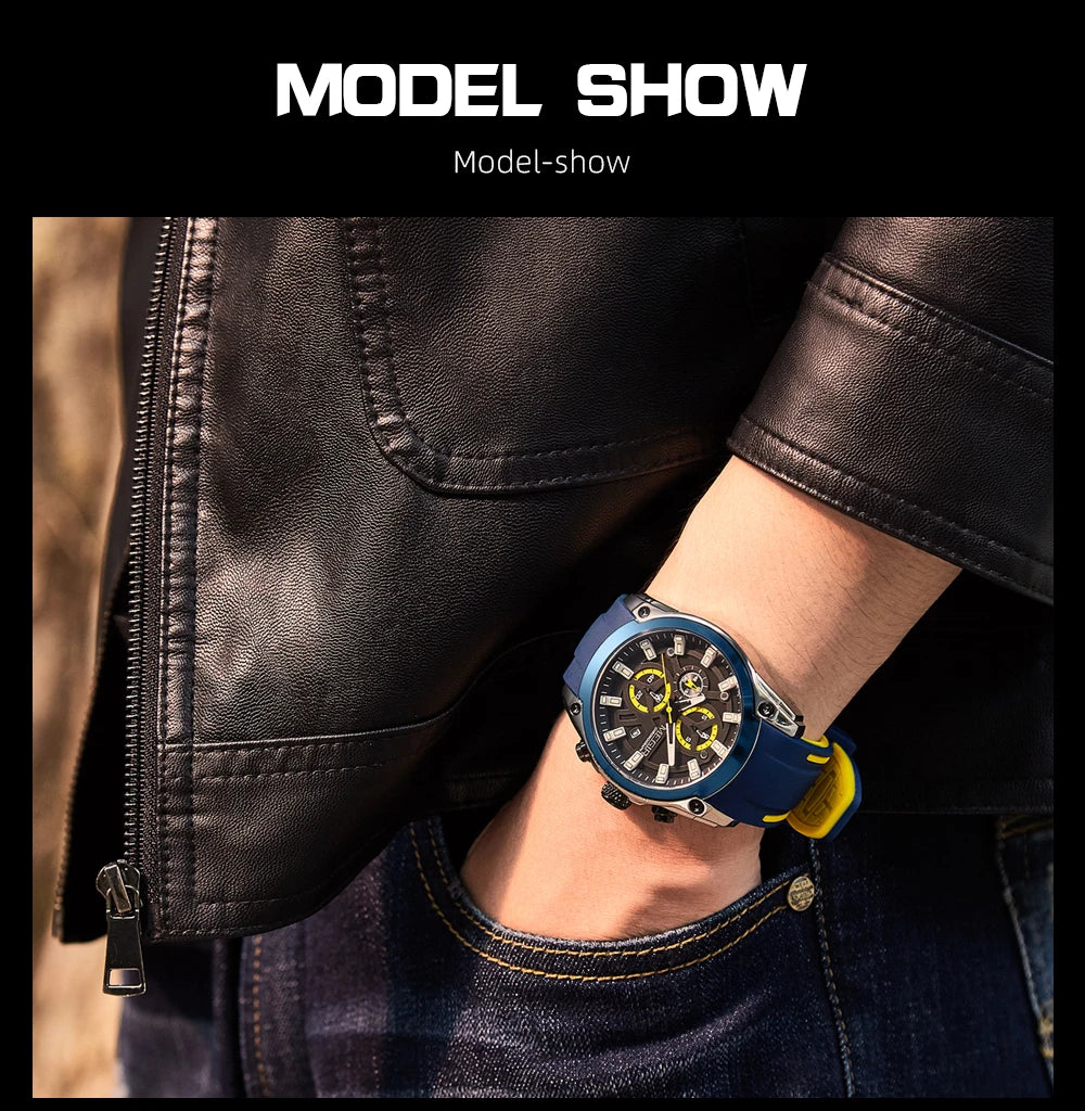 Men’s Sport Watch with Chronograph and Luminous Display – Rugged and Durable Design