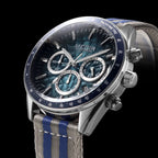 MEGIR Sport Watch for Men Chronograph Quartz Wristwatch with Honeycomb Texture Dial Canvas Band Date Decorative Tachymeter Bezel