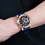 Men’s Quartz Chronograph 5090 Watch with Silicone Strap and Water Resistance