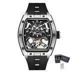 MEGIR Herren-Automatik-Sportuhr mit Hardlex-Glas und Skelett-Design