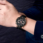 Men’s Sport 6586 Watch – Chronograph with Leather Strap