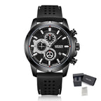 Men’s Quartz Chronograph 5090 Watch with Silicone Strap and Water Resistance