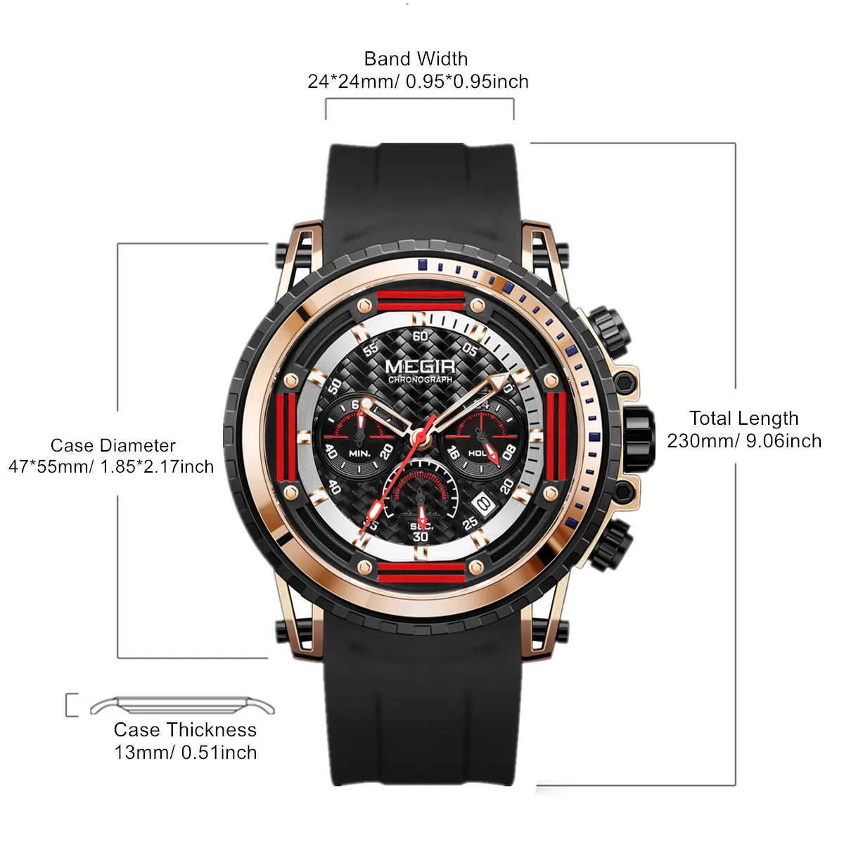 MEGIR StormForce™ Tactical Chronograph Watch