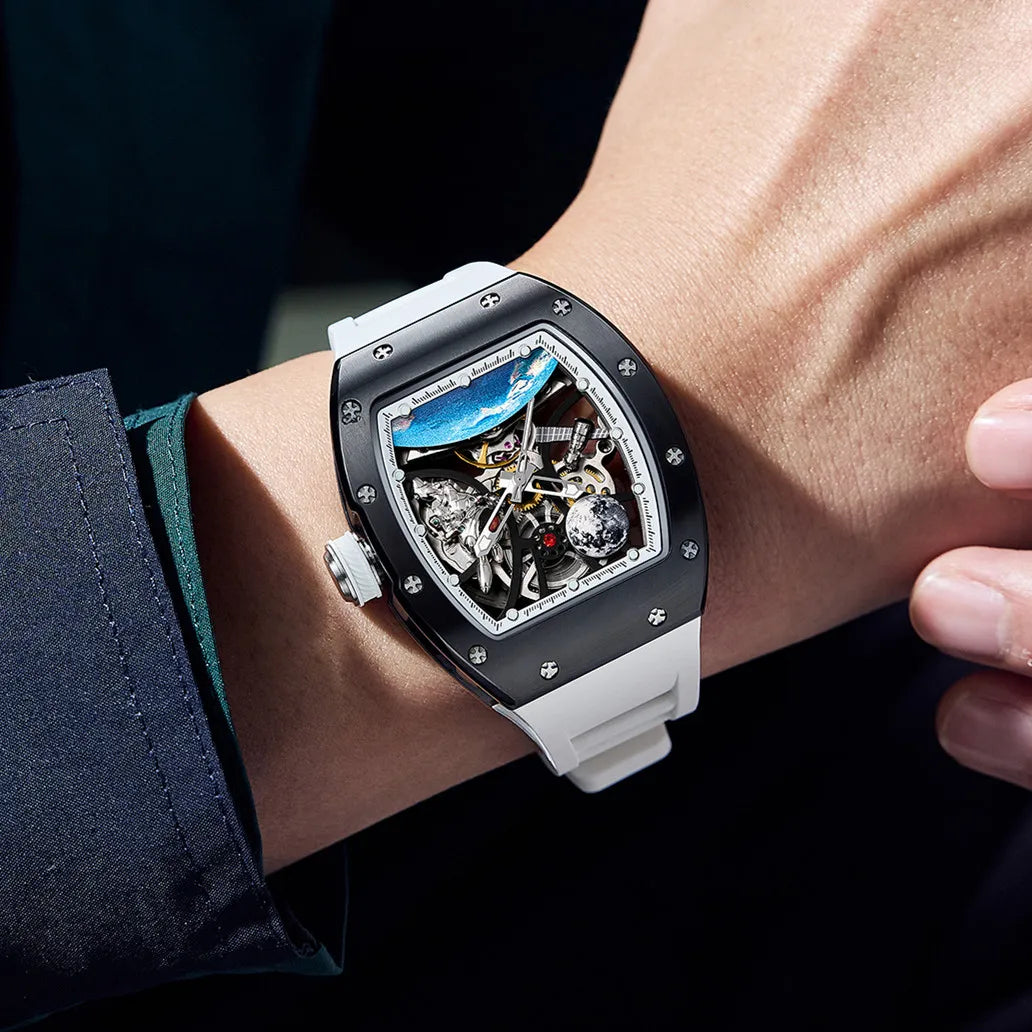 Megir 9190 Men’s Automatic Sport Watch – Premium Skeleton Design in Stainless Steel