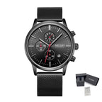 MEGIR Men’s Quartz Waterproof Watch with Chronograph and Night Light