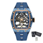 MEGIR 2242 Men’s Automatic Watch with Skeleton Design and Silicone Strap