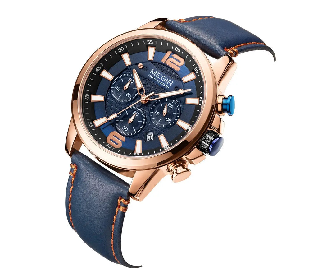 MEGIR – Men’s Luxury Casual Watch with Chronograph & Luminous Display