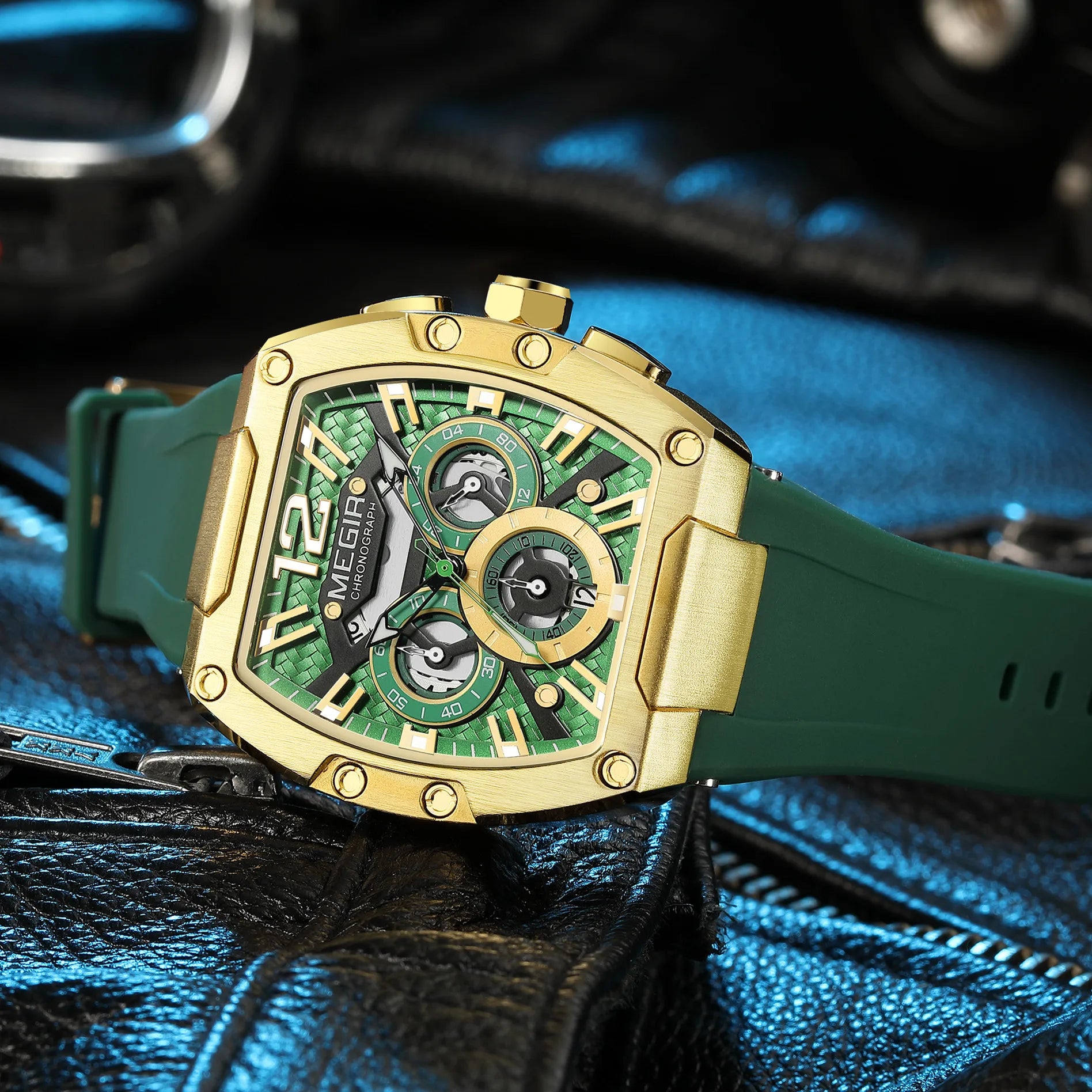 MEGIR Men’s Watch – Waterproof Sport Chronograph with Large Dial