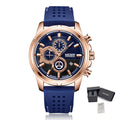 Men’s Quartz Chronograph 5090 Watch with Silicone Strap and Water Resistance